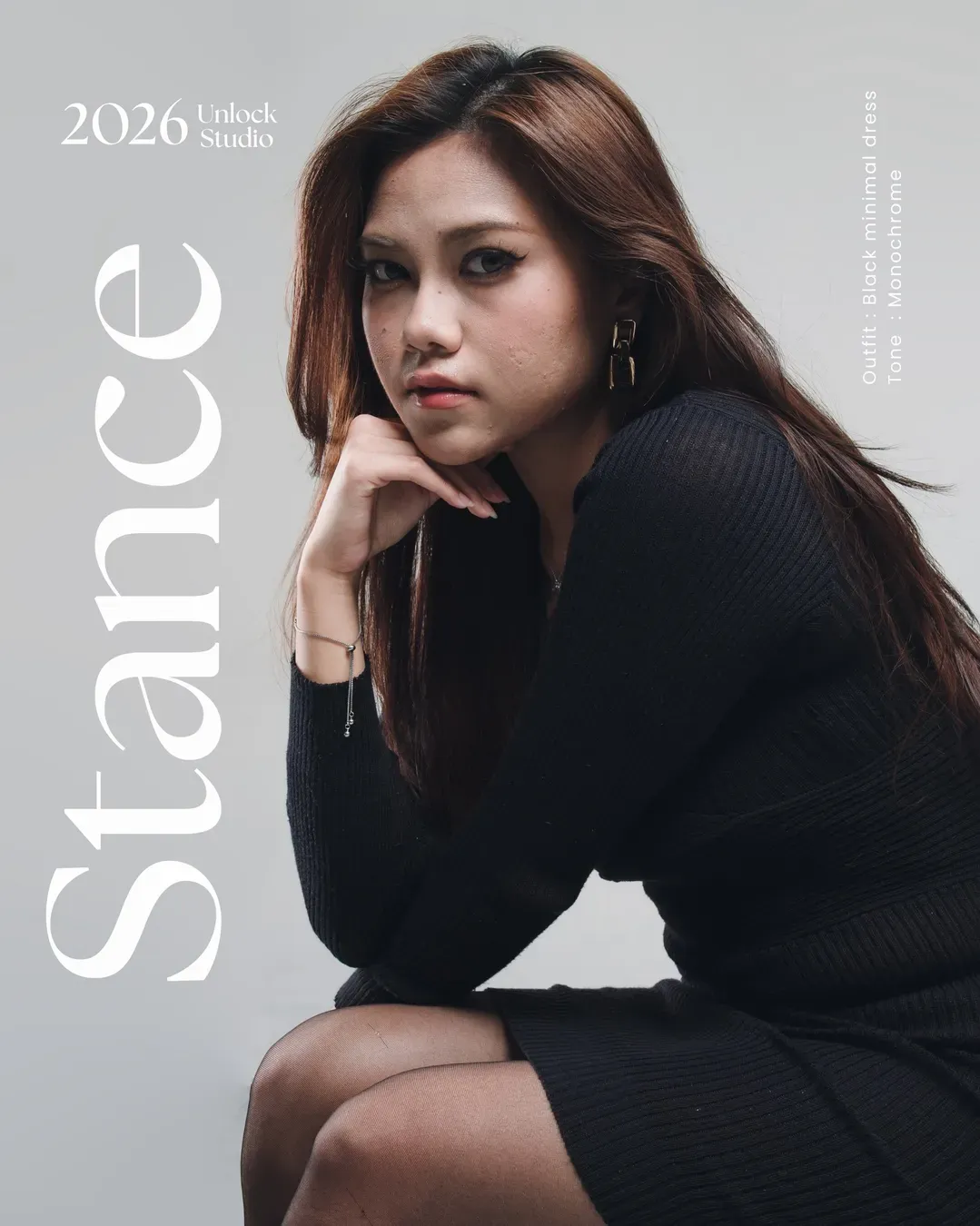 Potret editorial konsep Stance